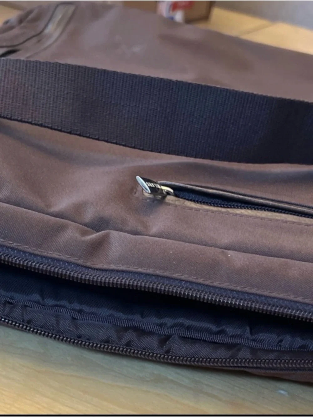 Milano Brown Messenger Bag with Silver Hardware